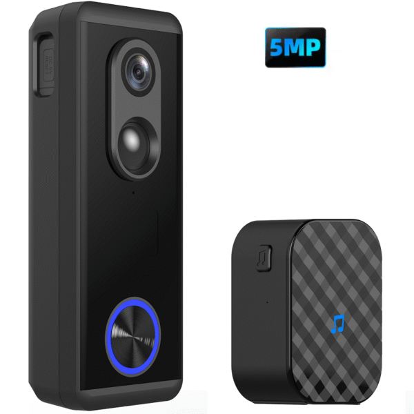5MP WIFI Wireless Doorbell Camera with Chime-X1