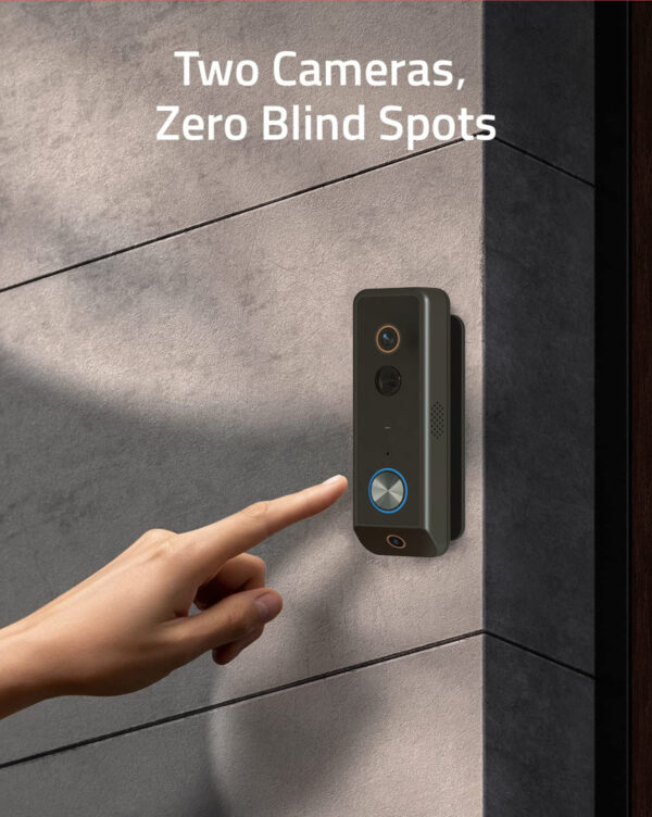 2K Dual Lens WIFI Wireless Doorbell Camera with Chime-J13 - Image 2