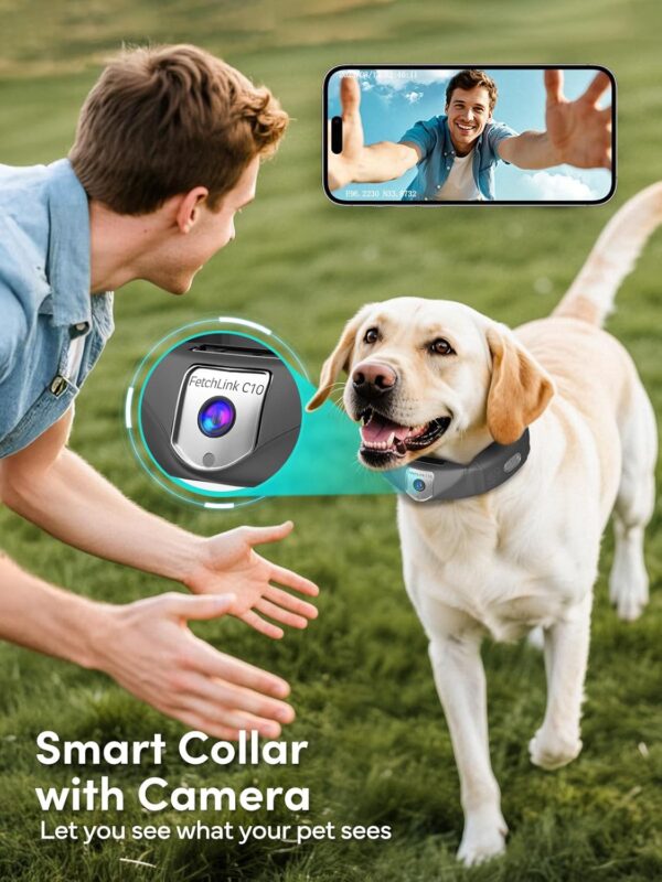 Smart GPS Dog Tracker Collar 4K Live View Camera - Image 2
