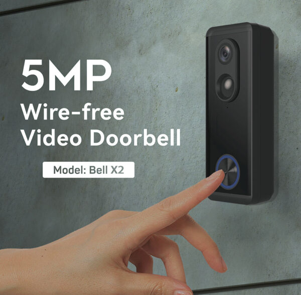 5MP WIFI Wireless Doorbell Camera with Chime-X2 - Image 4