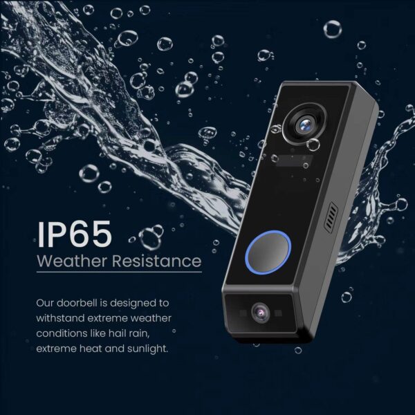 2K Dual Lens WIFI Wireless Doorbell Camera with Chime-P10 - Image 5