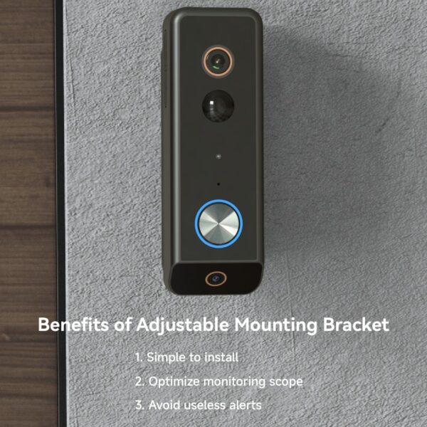 2K Dual Lens WIFI Wireless Doorbell Camera with Chime-J13 - Image 5