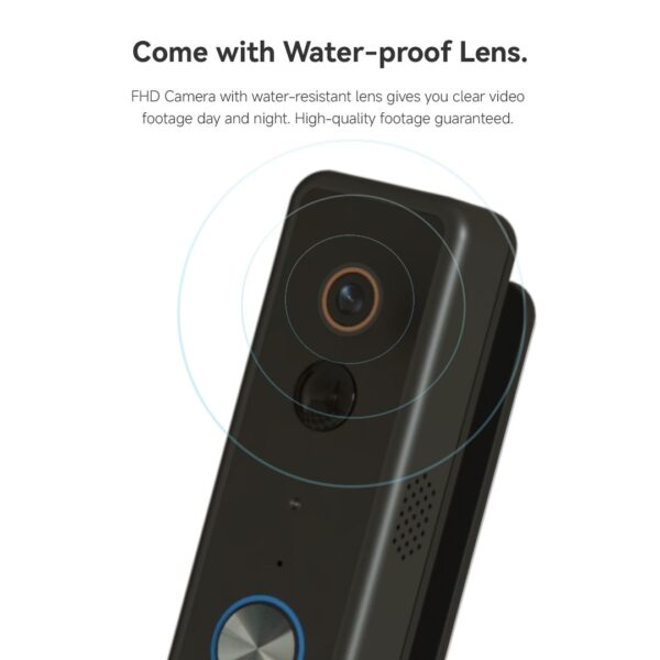 2K Dual Lens WIFI Wireless Doorbell Camera with Chime-J13 - Image 6
