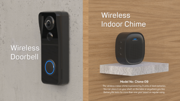5MP WIFI Wireless Doorbell Camera with Chime-J9 - Image 7