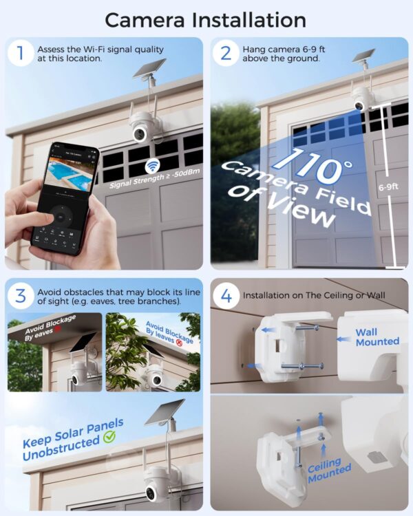 4G Solar-Powered Outdoor 4K camera Home Security System-2Cam kit - Image 8