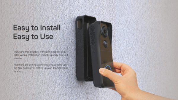 5MP WIFI Wireless Doorbell Camera with Chime-J9 - Image 2